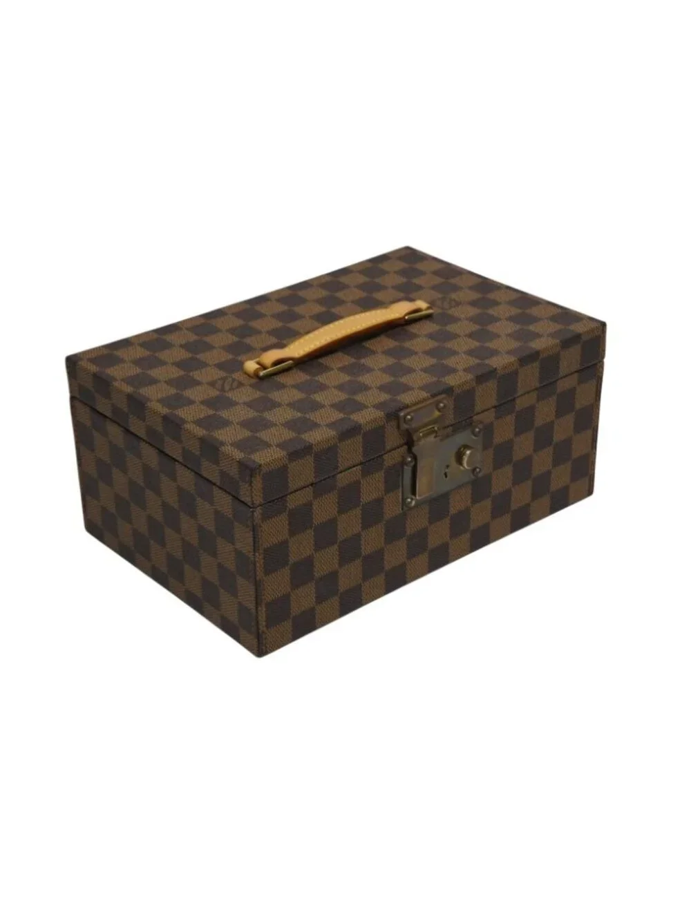 Louis Vuitton Damier Box Order Brown Leather Gold